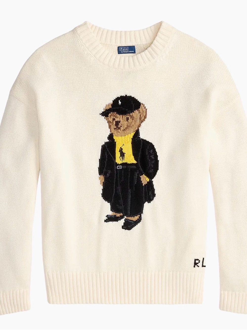 Polo Ralph Lauren Polo Bear-embroidered crew-neck sweater sz XS fits to Medium - Picture 6 of 12
